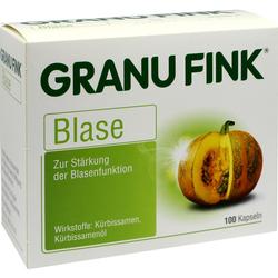 Schachtel mit 100 Kapseln zur Unterstützung der Blasenfunktion, mit Kürbis abgebildet.