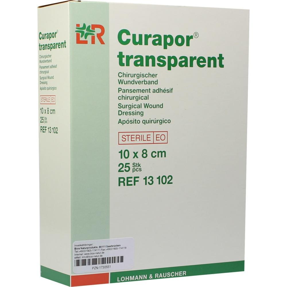 Packung mit chirurgischen Wundverbänden von Curapor, transparent und steril.