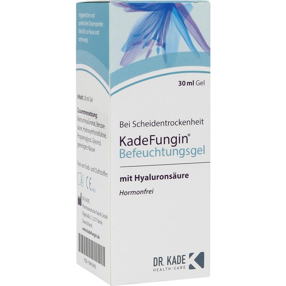 Verpackung eines Befeuchtungsgels bei Scheidentrockenheit, mit Hyaluronsäure und hormonfrei.